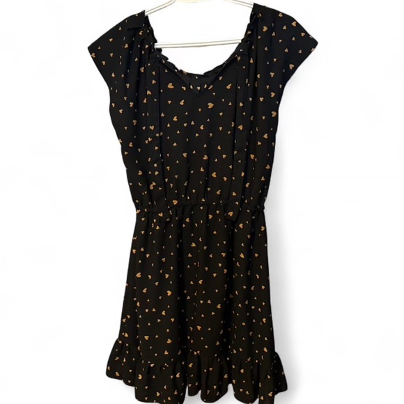 LC Lauren Conrad Dresses & Skirts - LC Lauren Conrad Black and Gold Midi Dress